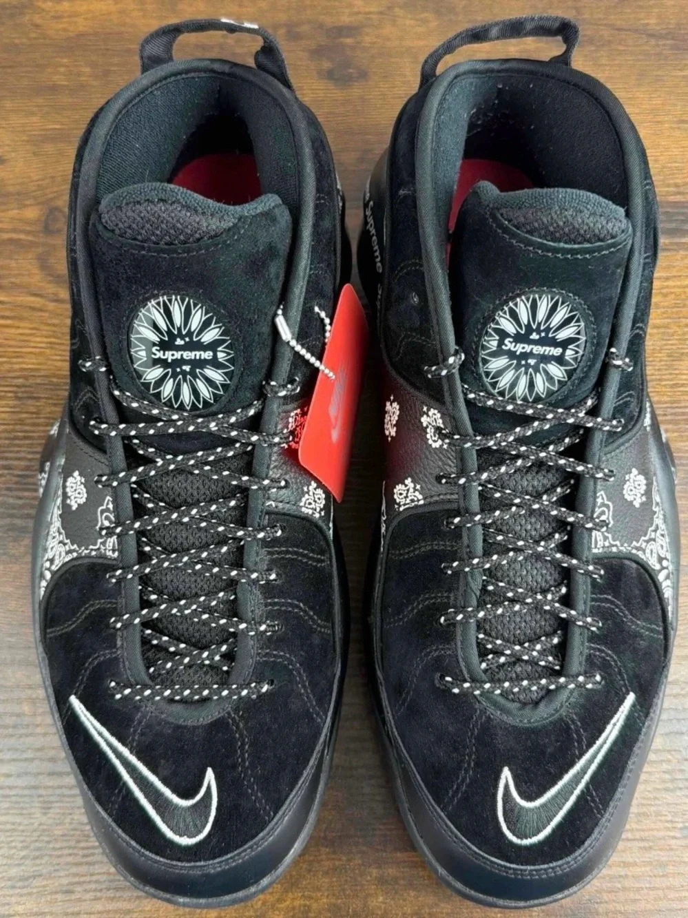Nike Air Zoom Flight 95 SP x Supreme Black White Paisley Size 12 DJ8604-001 Rare